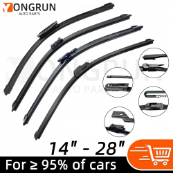 Front Wiper Blade 1PC 14" to 28" OEM Top Lock J Hook Type Universal Generic Rubber Car Windshield Windscreen Auto Accessories
