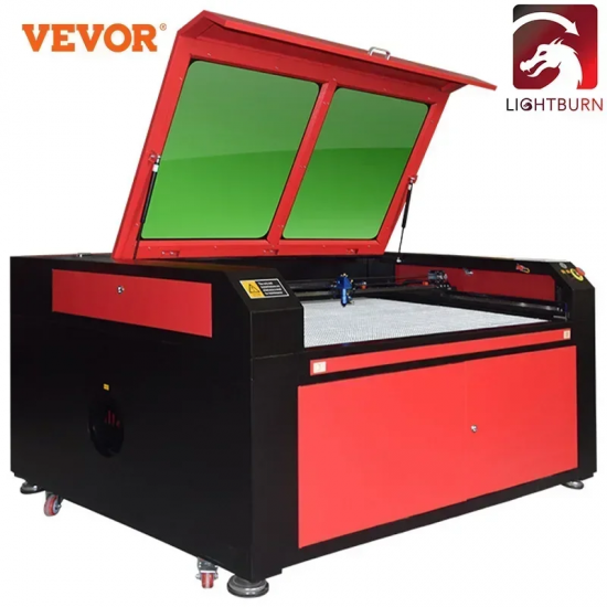 VEVOR Laser Engraver 130W CO2 Laser Engraving Machine RUIDA Board Compatible with Lightburn Laser Tube Woodworking Tools