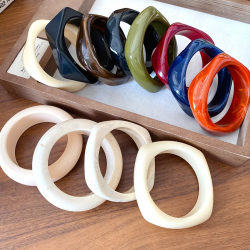 13 Styles Irregular Geometric Square Bangles for Women Colorful Acrylic Resin Bracelets Bangles Party Jewelry Couple Gifts F