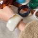 Irregular Chunky Acrylic Bangles for Women Retro Smudging Bangle Personality Punk Resin Bracelets Trendy Party Jewelry Gifts M1