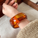 Irregular Chunky Acrylic Bangles for Women Retro Smudging Bangle Personality Punk Resin Bracelets Trendy Party Jewelry Gifts M1