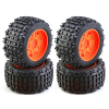 A45F-4Pcs 152Mm 1/8 1/10 Monster Truck Tire With 12/14/17Mm Wheel Hex For TRAXXAS Sledge E-Revo ARRMA KRATON Outcast