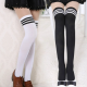 School Girls Thigh High Socks Striped Women Sexy Long Stockings Female Over Knee Socks Nylon Women's Leg Warmers