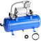 1.59Gal 150PSI 12V Air Compressor with Tank,6L Air Tank Compressor Pump for Truck Air Train Horn Onboard Air Horn Tank